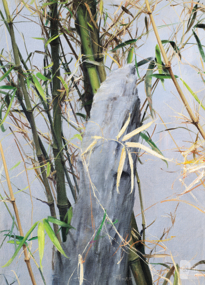 冷军 LENG JUN (b.1963) 竹石双友 Bamboo and Rock: Two Friends - 图1